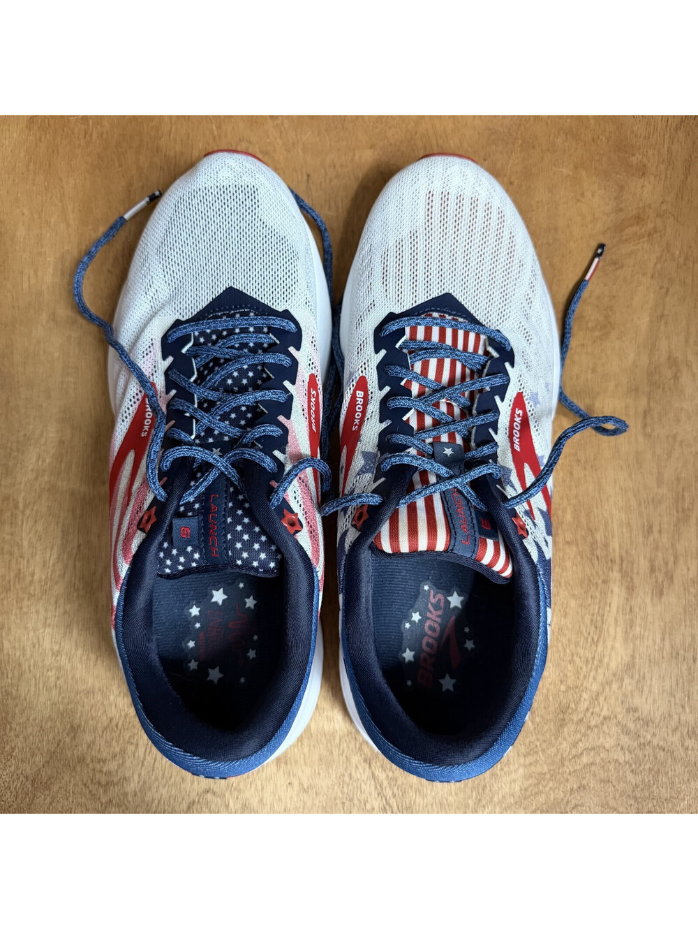 Brooks Launch 6 Running Shoes Womens 10 Patriotic USA Stars Stripes 1202851B166 - Picture 7 of 15
